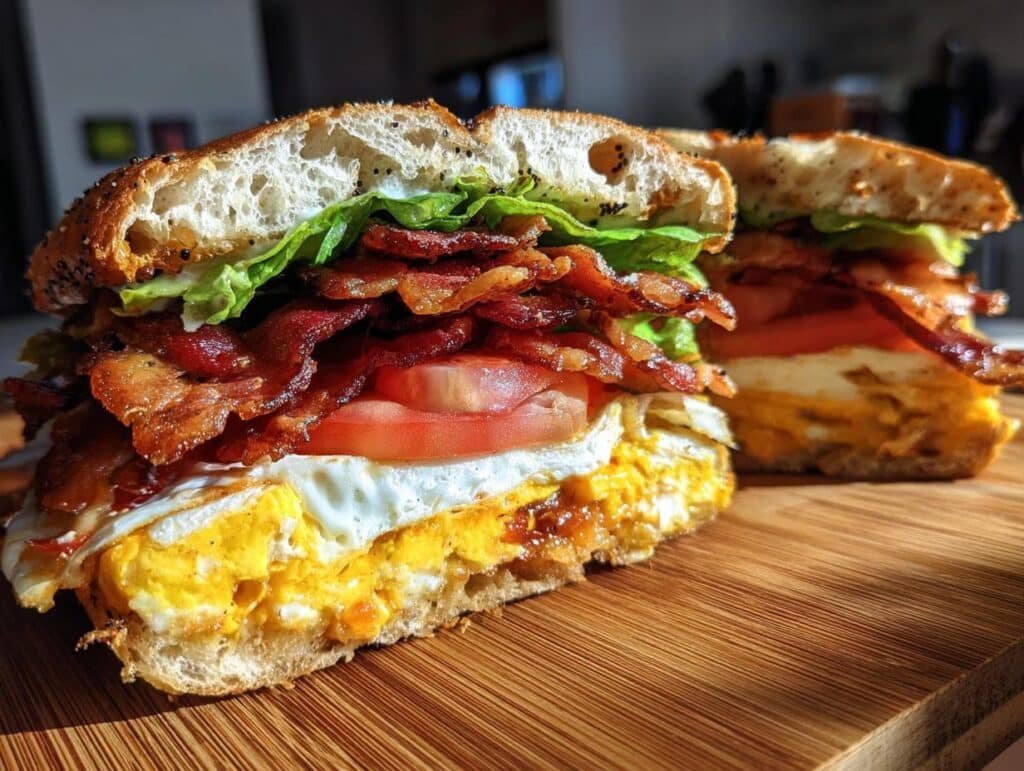 Everything Bagel Frühstücks Sandwich