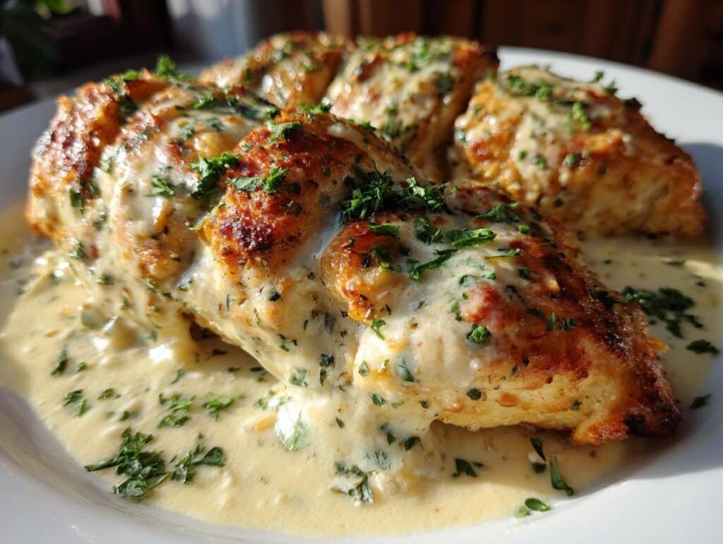 Hähnchenfilet in Frischkäse Parmesan Soße